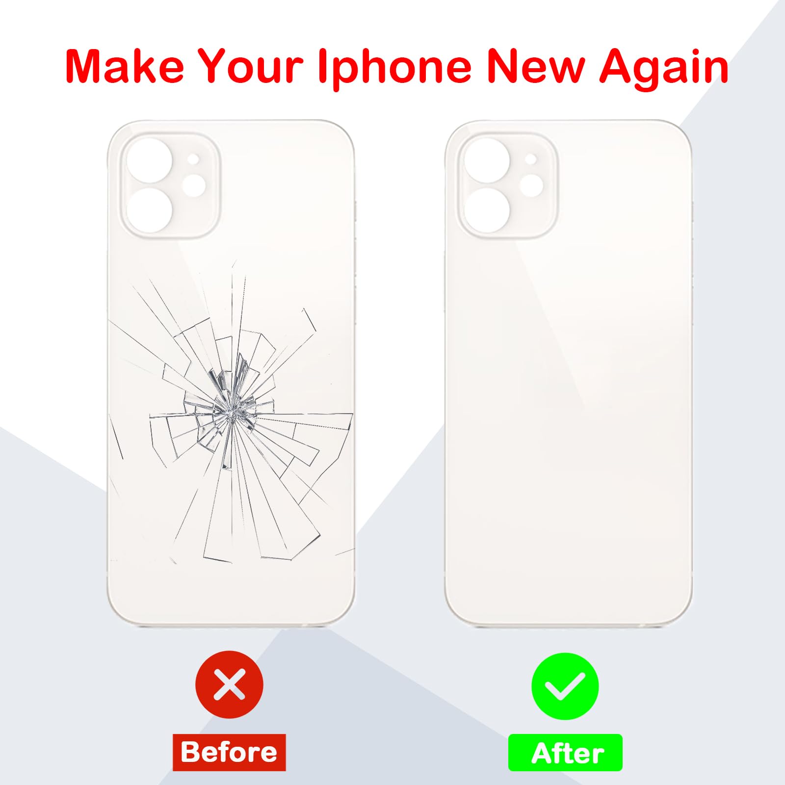 Amazon.co.jp: Phoupair バックガラス 交換用 iPhone 12 6.1インチ対応