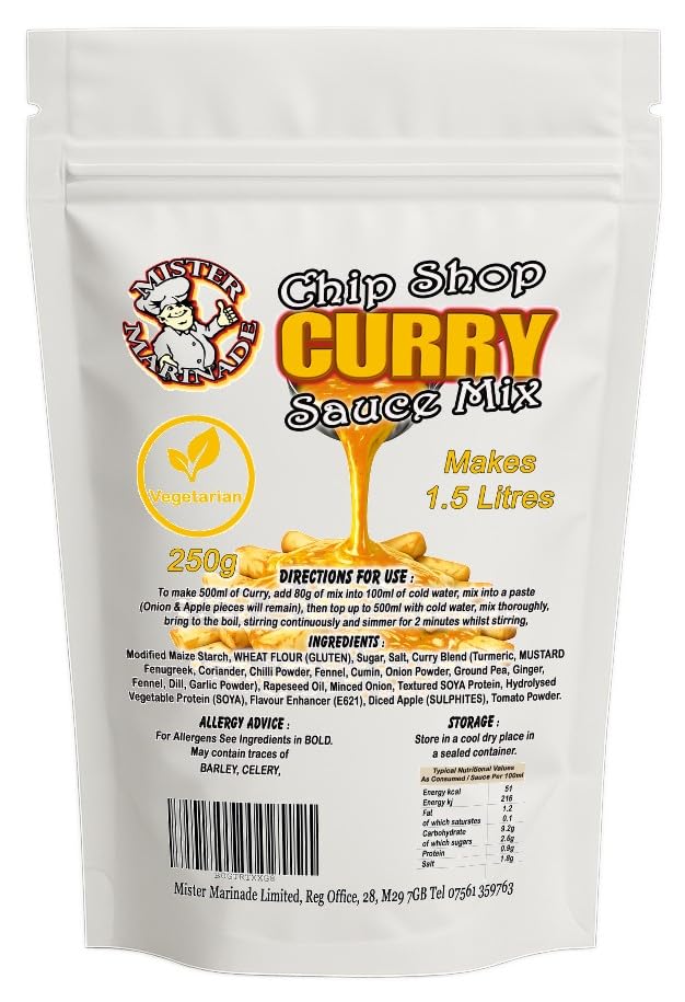 Mister Marinade Chip Shop Sauces 250g (Chippy Curry)