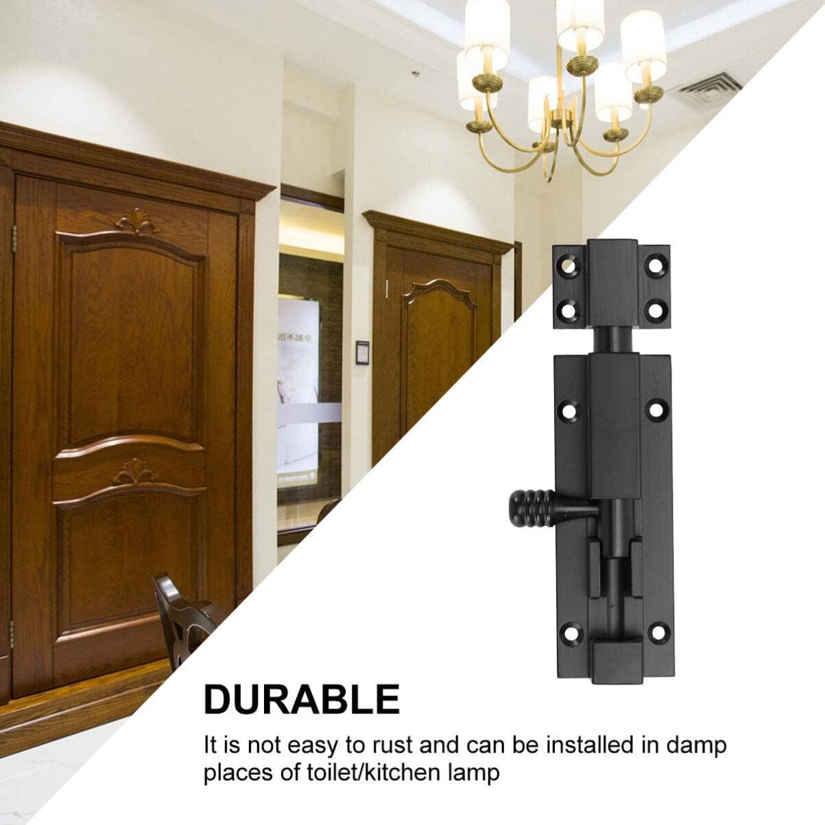 Plug Sliding Lock Bolt Door Latch Bolt Slide Lock Sliding Latch Barrel Bolt ()