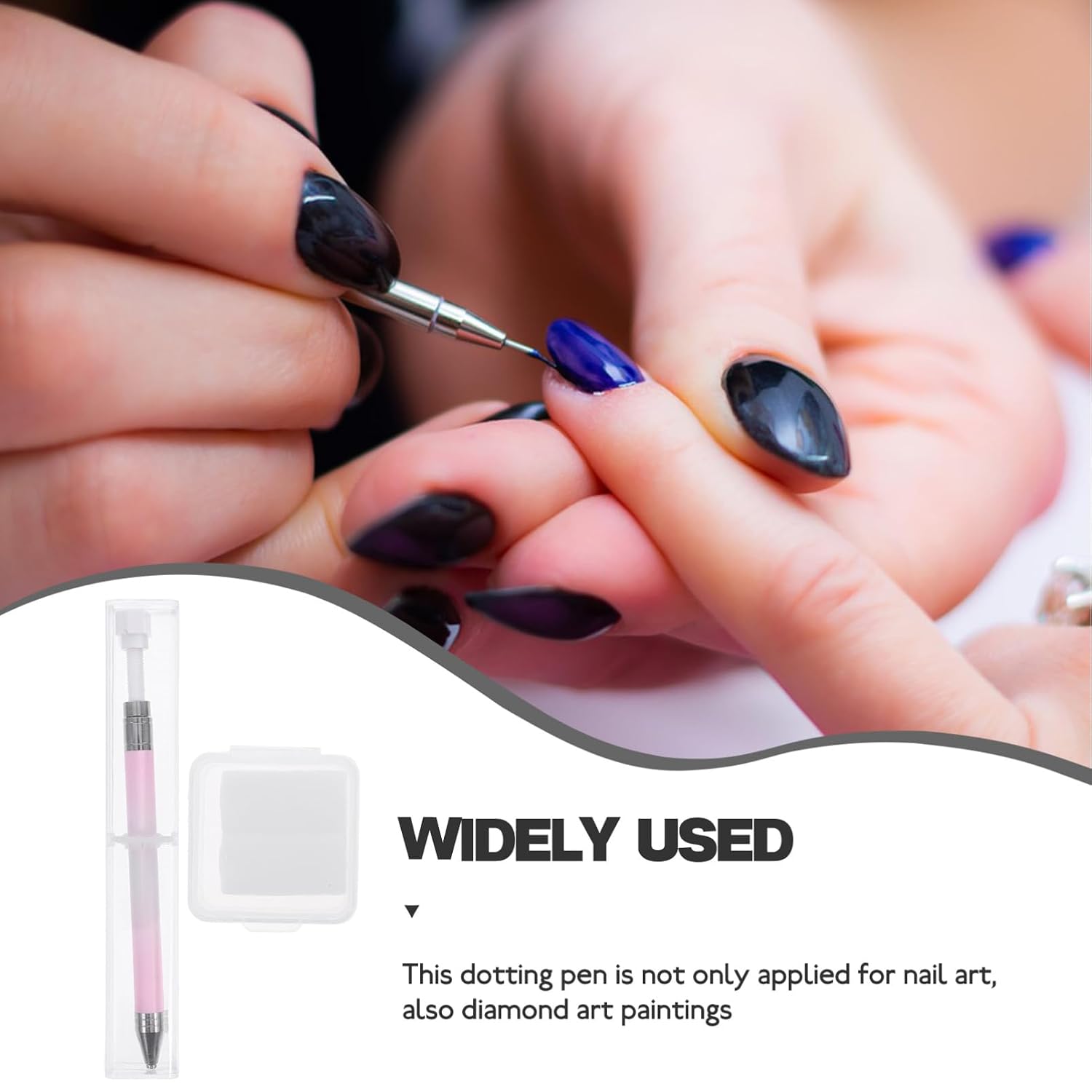 1set Refillable Rhinestone Picker Pen for Nail Art Easy Dotting Tool for Manicure and Decoration Lightweight Design Gradient Color