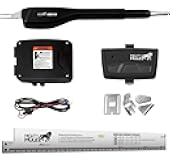 Mighty Mule MM371W-A Automatic Gate Opener, Smart and Solar Ready, Includes Gate Opener Installation Ruler and More, Up to 16ft Long or 550lb, Black, Upgraded Gate Opener Kit