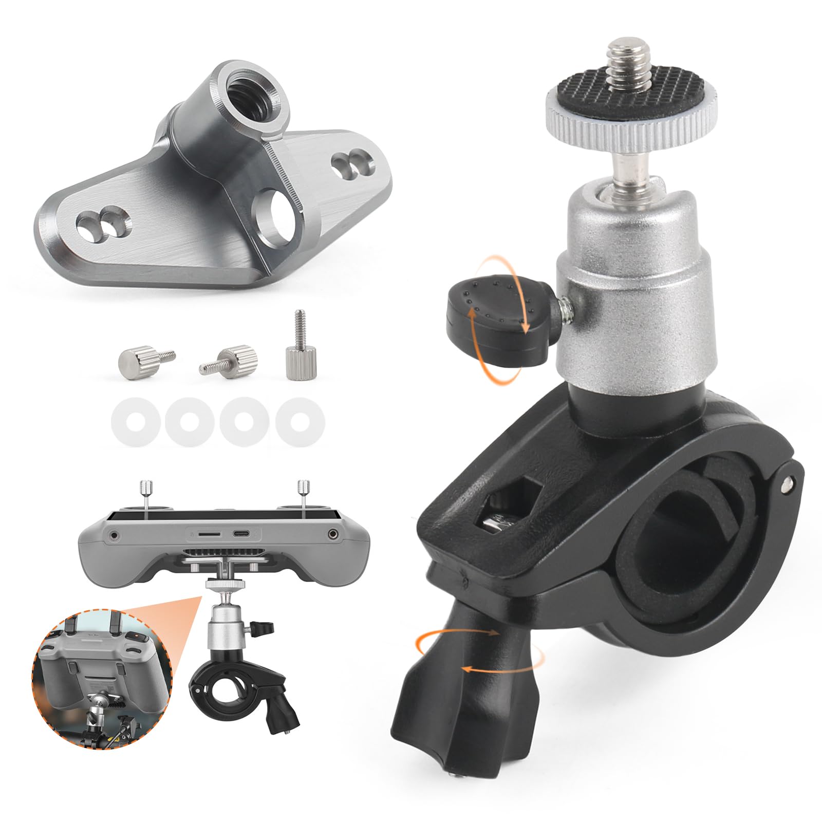 pour Rc Rc2 Support de Montage de Vélo pour Mini 3/Mini 3 Pro Support de Vélo pour Contrôleur pour DJI Air 3/Mini 4 Pro Télécommande