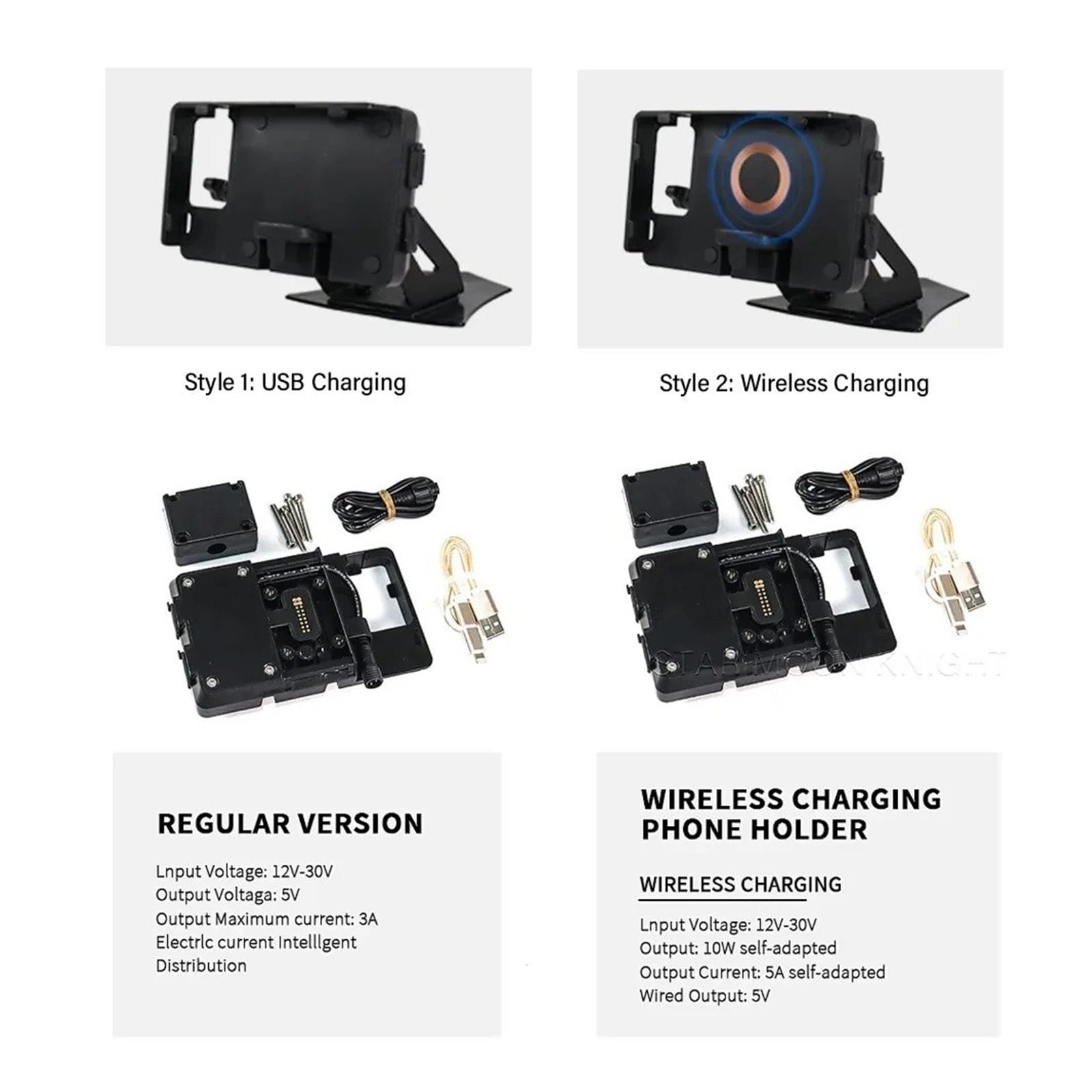 Moto Navigation Halterung Für R1250RT R 1250 RT 2021-2024-Motorrad Telefon Halter GPS Ausrüstung Adapter 12mm Durchmesser Navigaton Halterung(Single Bracket)