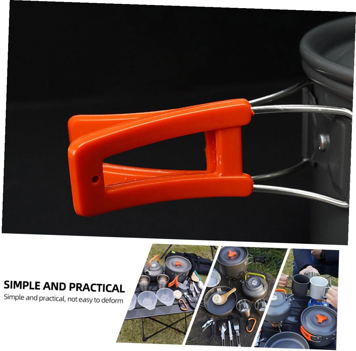 Portable Aluminum Alloy Cookware Lightweight Camping Pots Pan Non-Stick Design Easy to Clean Outdoor Picnic Cooking Utensils for Hiking and Travel