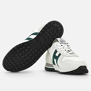 Hogan Sneakers da Uomo H383 Bianca e Verde - HXM3830AN51 T4C0USH - Taglia 8  : Amazon.it: Moda