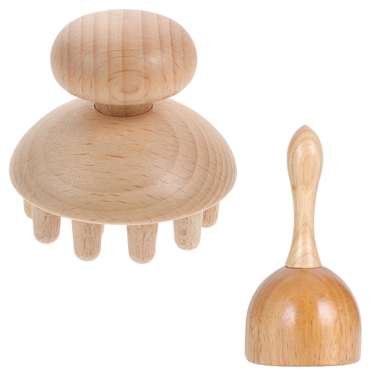 Kit Massaggiatore Drenante in Legno Coppette per Massaggio Anticellulite e Rilassamento Muscolare, Adatto per Gambe e Collo