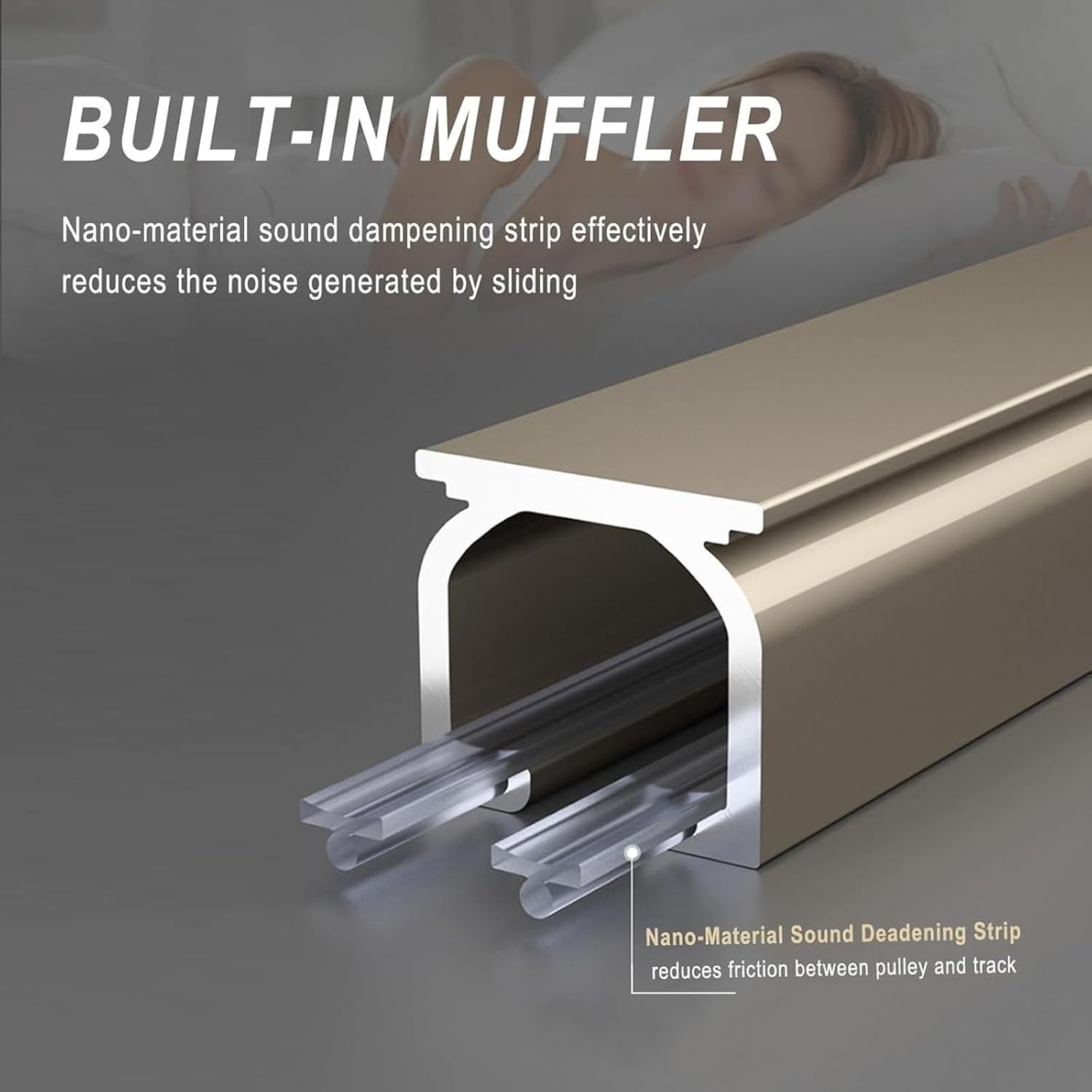 4-20ft Curtain Track, for Room Divider, Shower Curtain, Bay Window, RV Curtain Track Black and White(Gold,122cm/4ft)