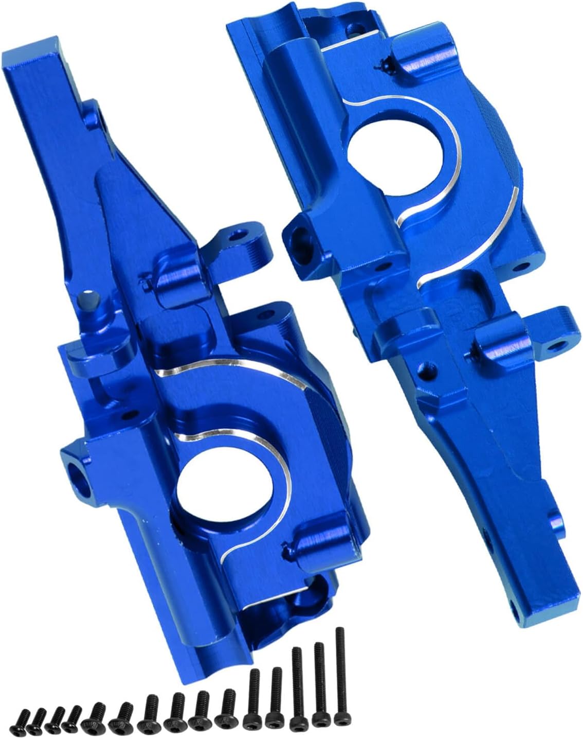 Aluminum Rear Bulkhead Gearbox Upgrades for 1/16 Mini E-Revo Slash Summit RC Car,Alloy Rear Transmission Case Hops Up,Blue