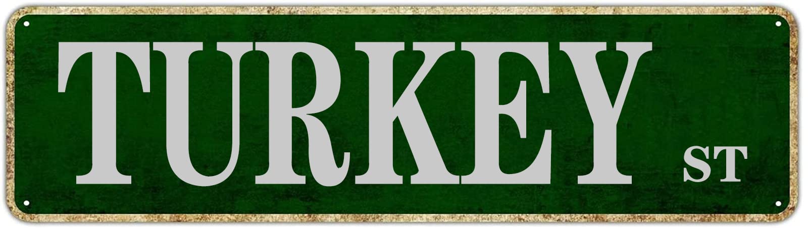 Turkey St Retro Tin Signs Aluminum Metal Sign for Bedroom Kitchen Garden Wall Outdoor Pub Club Hanging Decor 4x16 Inch