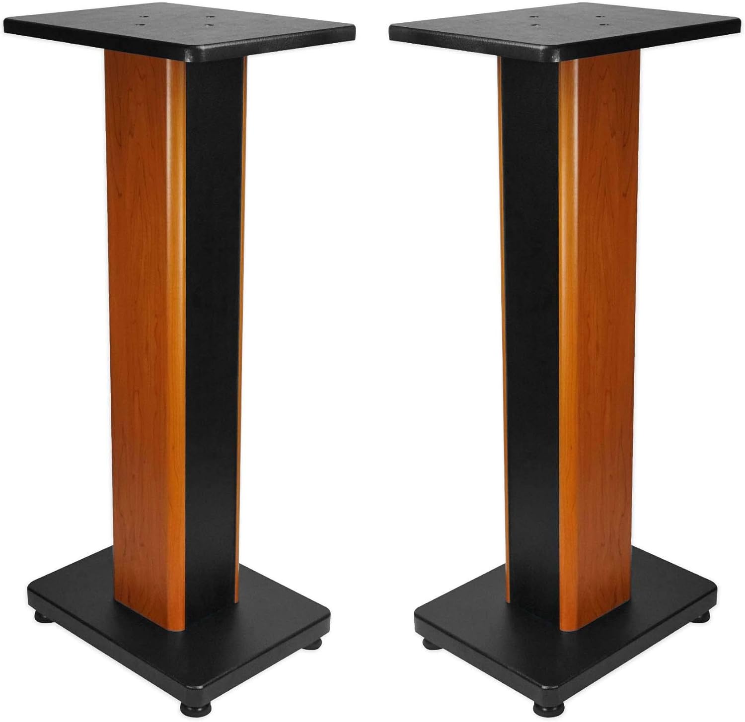 (1) Rockville RHT28C 28" 2-Tone Bookshelf Speaker Stands Surround Sound Home Theater