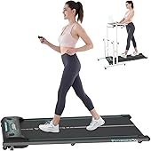 CITYSPORTS Treadmills for home,Under Desk Treadmill Ultra Slim Walking Pad with Remote,LED Display and Bluetooth Speaker,Compact Motorised Treadmill,No Assembly (GREEN)