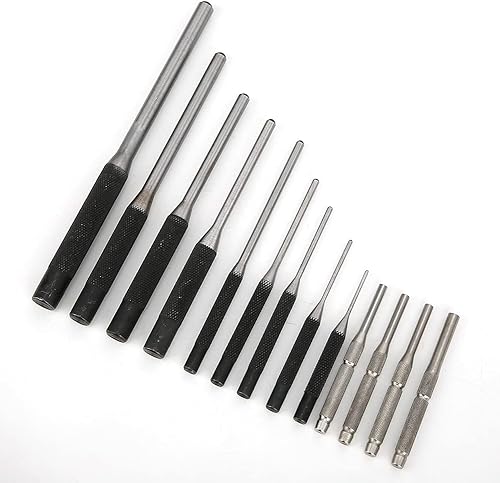 Miniatura 7 de Juego de 13 perforadores de rollo, herramienta de reparación de extracción con bolsa para reparación de automóviles, relojes y joyas, perforador de