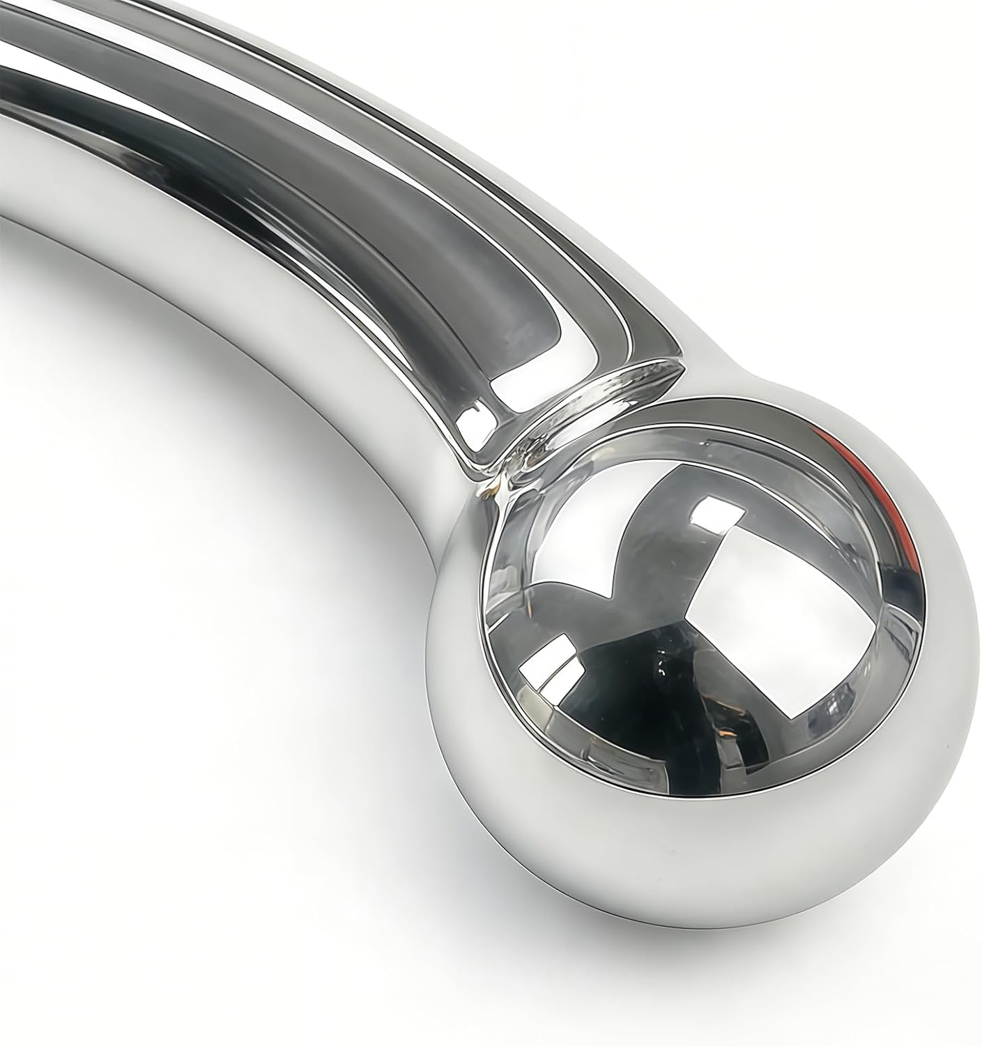 Double-Ended Dildo G-Spot Pleasure Wand Sex Toy for Adults, Dual-Head Massage Wand Stainless Steel Anal Butt Plug Sex Toys Games for Unisex Lesbian Gay Relaxation and Pressure