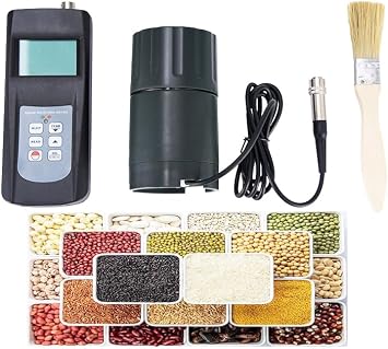 Grain Moisture Tester Cup Type Moisture Meter Analyzer With Statistical Function Range 730% For Wheet,Rye,Paddy,Rice,Coffee,Linseed,Sorghum,Ground Nuts Hulled,Clover,Beans,Etc 36 Kinds Grains