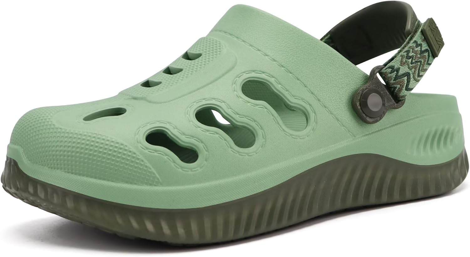 KuaiLu Womens Classic Recovery Clogs Comfortable Walking Cushion Sandals for Women Relif Plantar Fasciitis Ladies Orthopedic Arch Support Slip-on Mules, Adult Slip Resistant Shoes, Green US11