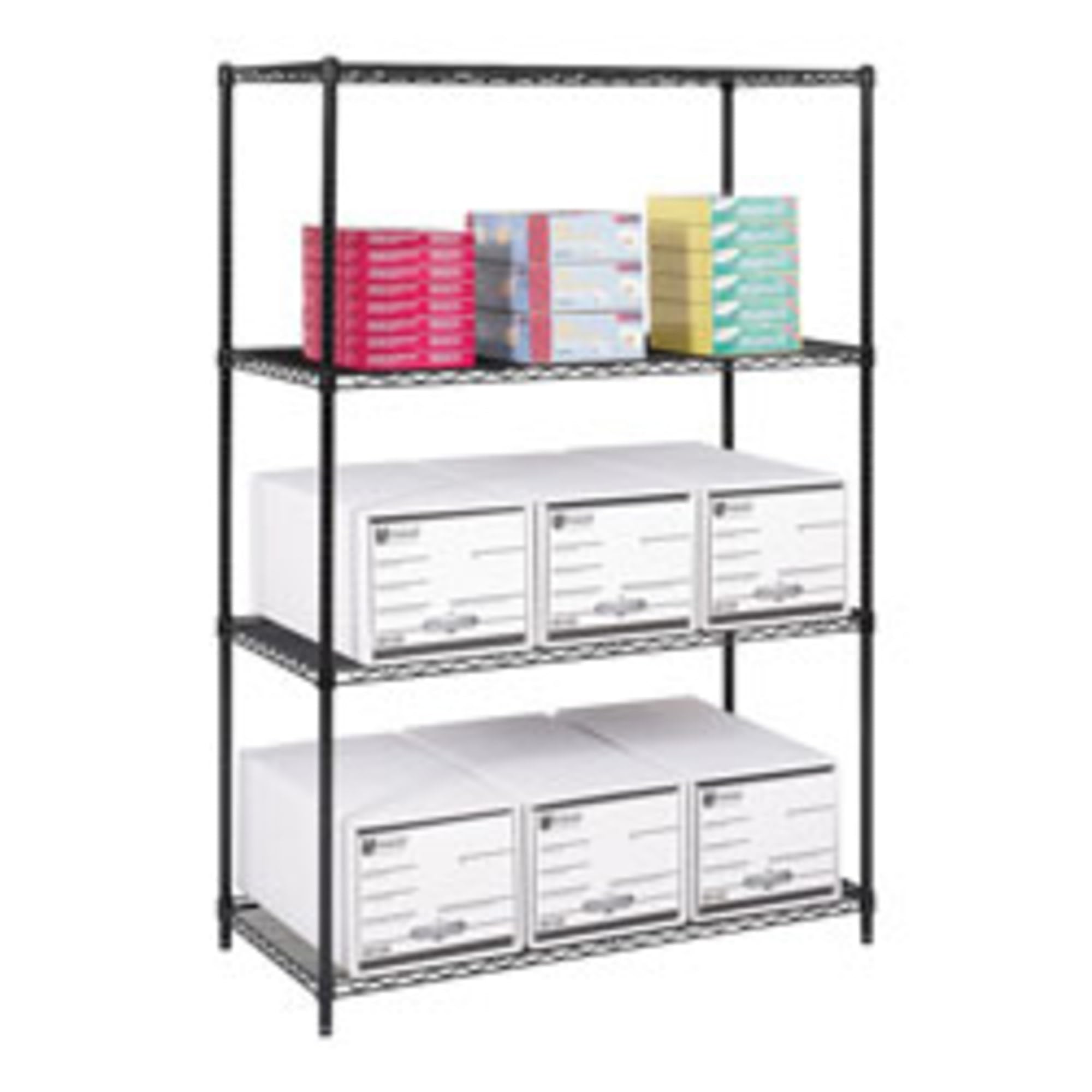 Safco Products 5294BL Industrial Wire Shelving Starter Unit, Organzie Home, Office, Classrooms, Garages & More 48