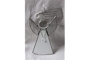 April Stained Glass Birthstone Angel - A Heavenly Reflection of Your Inner Light