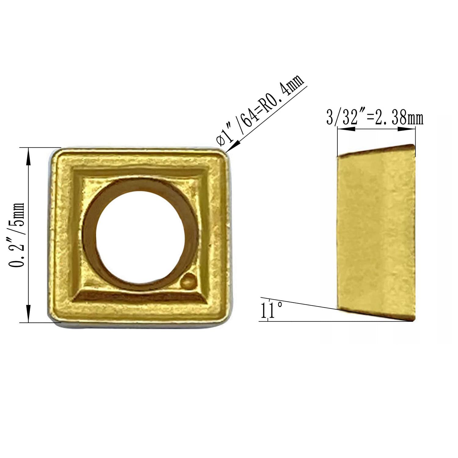 10pcs SPMG050204 Drilling Inserts + 1pc End Mill U Drill 14.5-4D-C25-SP05 SP Series 4D indexable Metal Drill Prcess bit Set for CNC Lathe Tools Stainless Steel and Steel Drilling