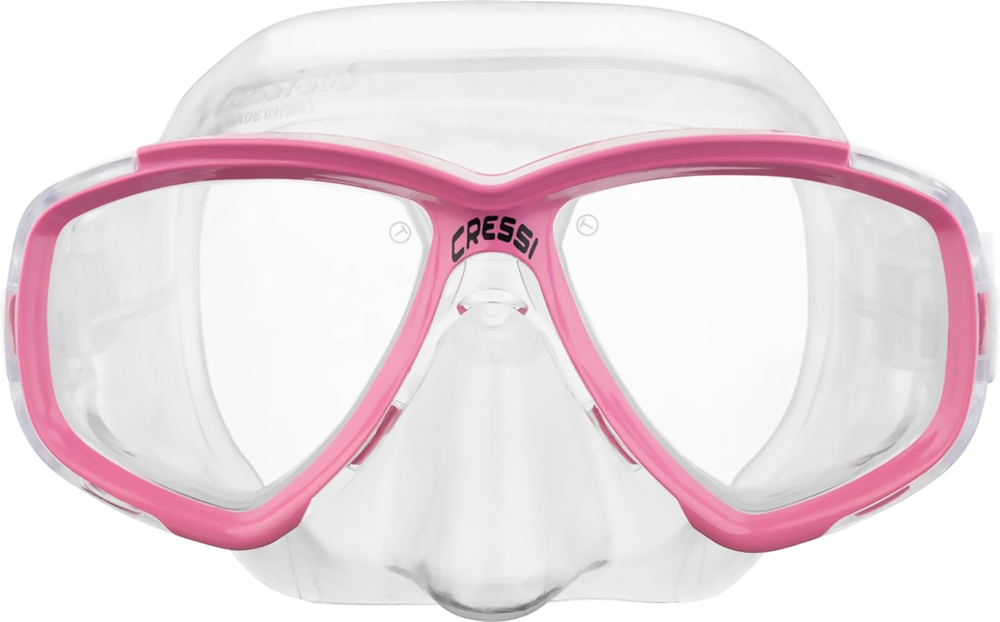 Cressi Mixte Ensemble Combo Masque de plongée et Tuba, Transparent/Rose, Une Taille