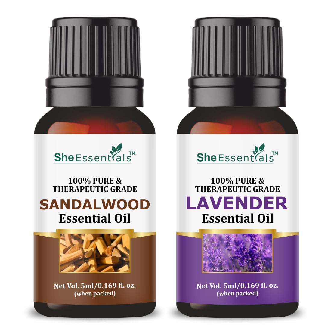 Premium Essential Oils Gift Set Combo for Diffuser, Spa, Yoga & Relaxation (Sandalwood+Lavender (Pack of 2))-image-39