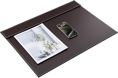 Miniatura 3 de KINGFOM Alfombrilla y alfombrilla de escritorio de piel sintética ultra suave para escritorio de oficina y dibujo A3A4 protector de mesa de papel de