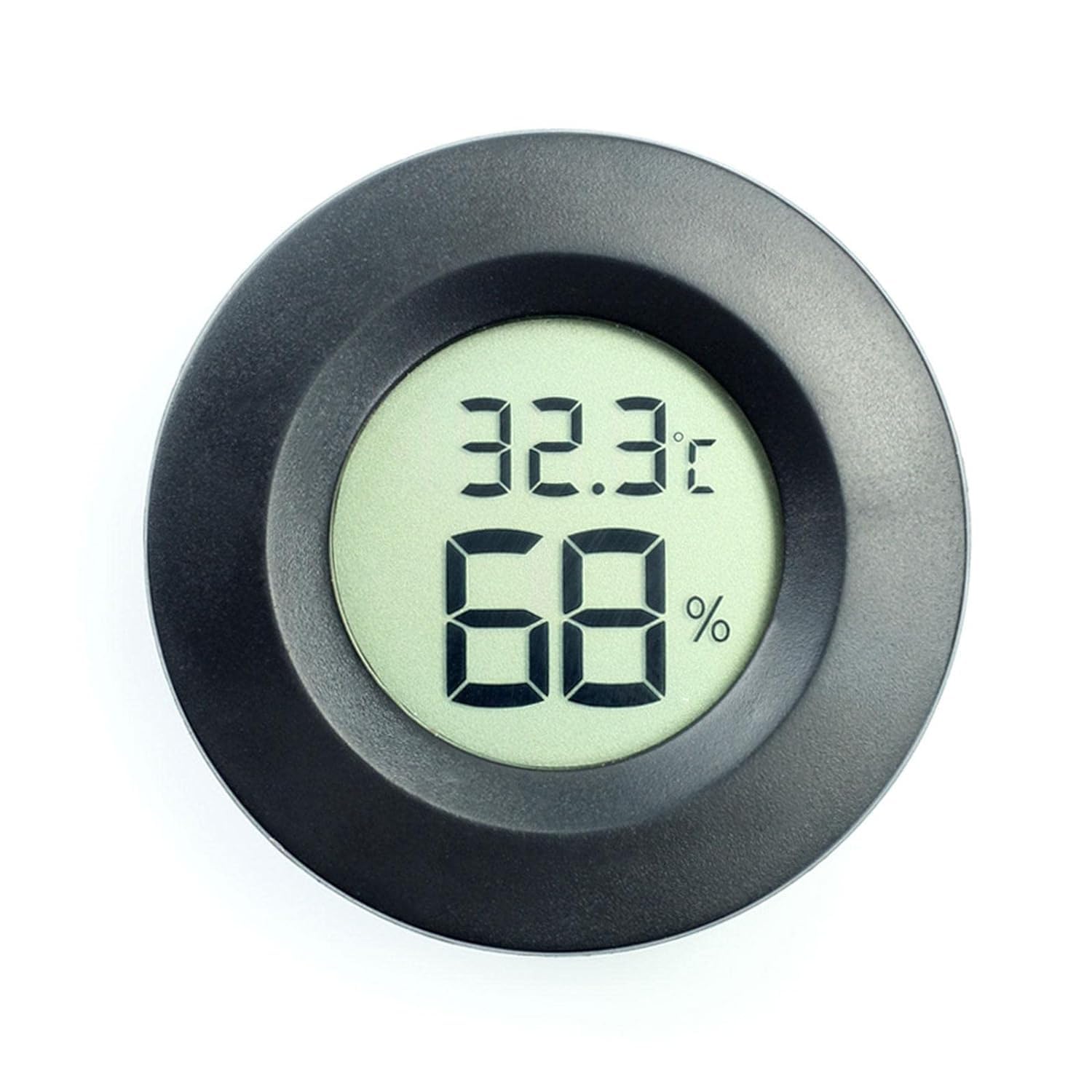 1pc Mini Hygrometer Thermometer Fahrenheit or Celsius Meter Digital LCD Monitor Indoor Room Round Humidity Temperature Gauge for 3D Printers Guitar