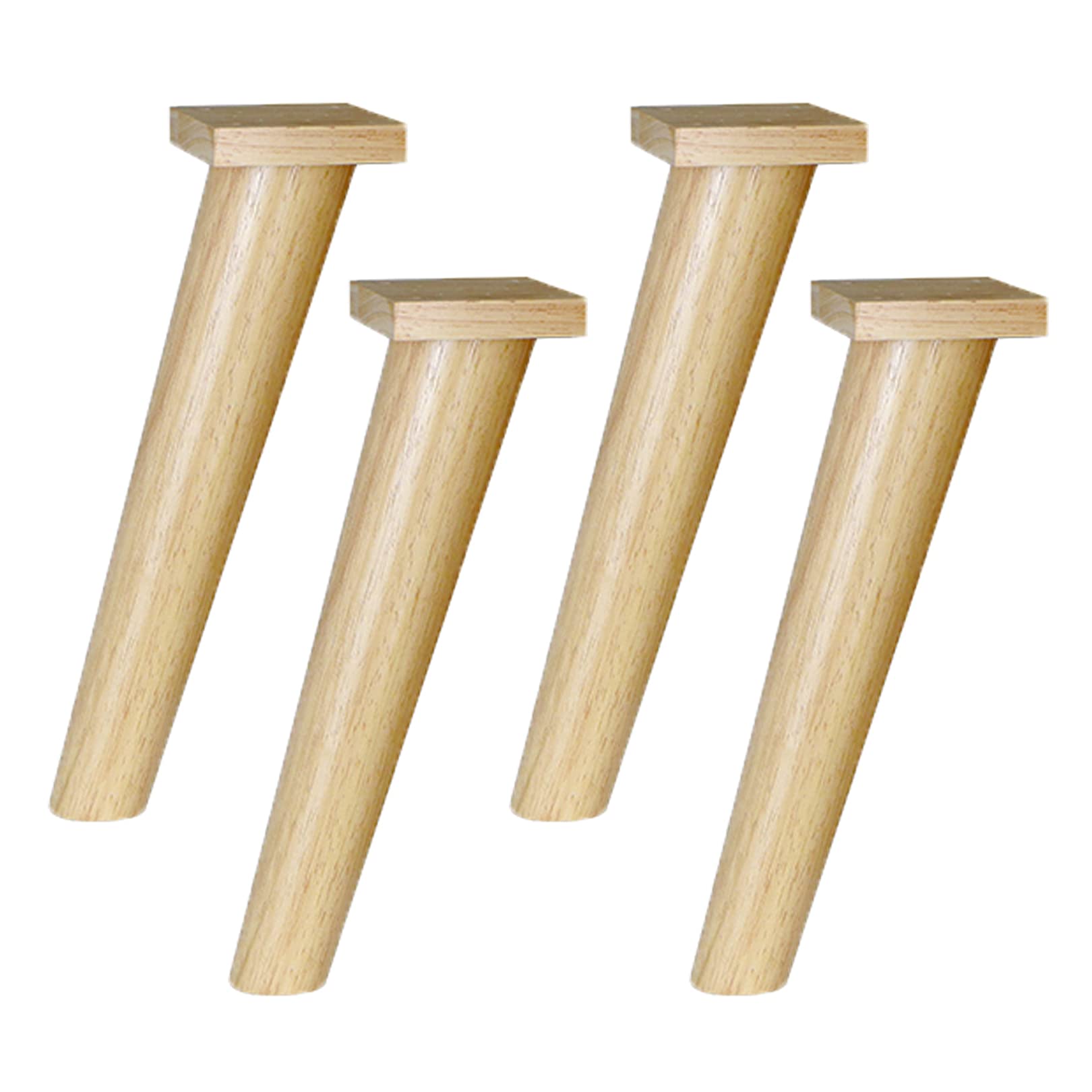 Gambe Mobili in Legno,Gambe Mobili a Cono Inclinare in Legno Piedini per Mobili,per Armadietti Tavolini TV Cabinet Divano Tavolo Pranzo 4 Pezzi (32cm)