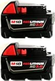 Milwaukee 48-11-1828 3.0 AH Batteries M18 XC Red Lithium 18 Volt (2 Pack)