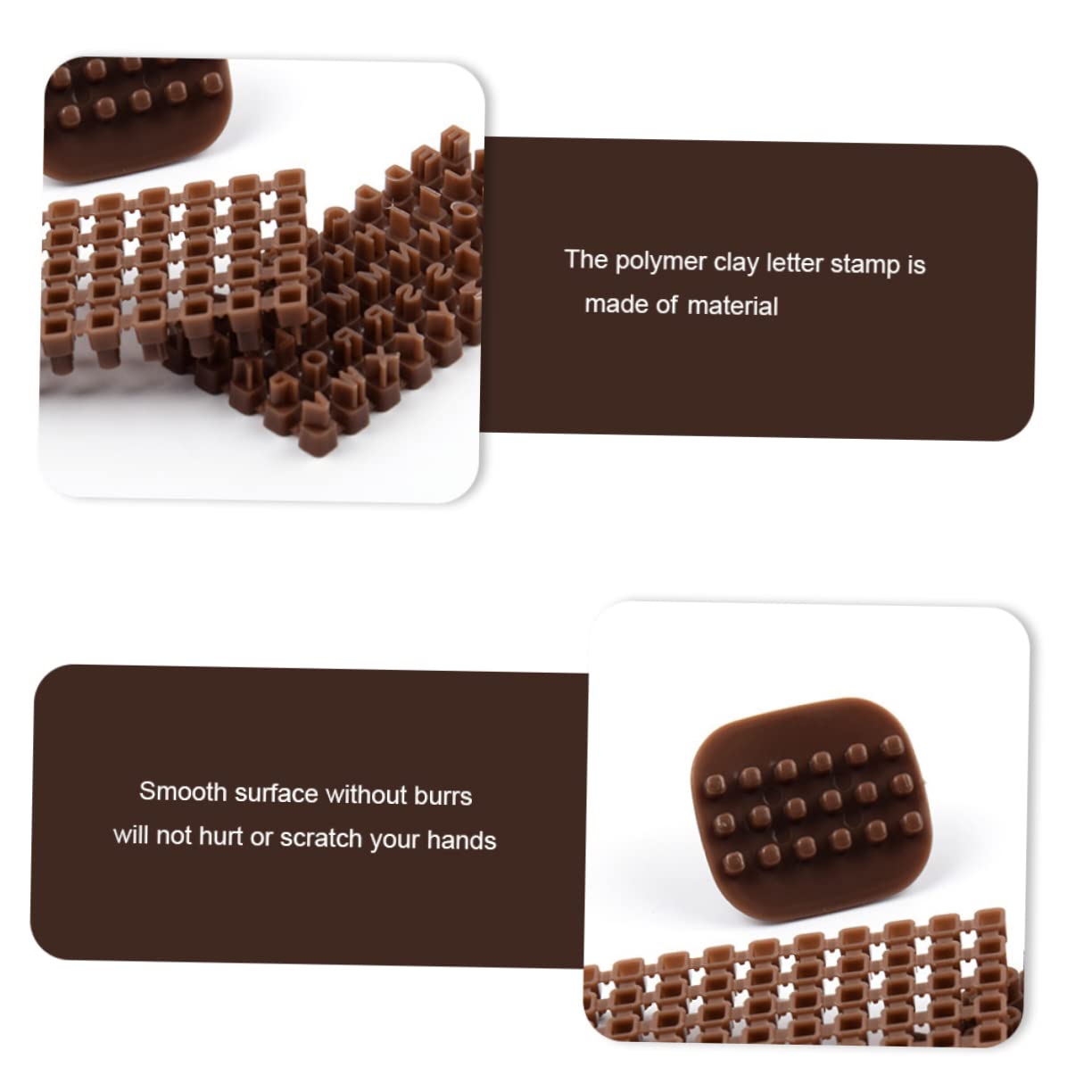 STOBOK 10juegos Sellos De Letras De Arcilla Polimérica Mini De Herramientas Diy Para Manualidades Para Decorar Galletas y Proyectos De Fondant Material Resistente y