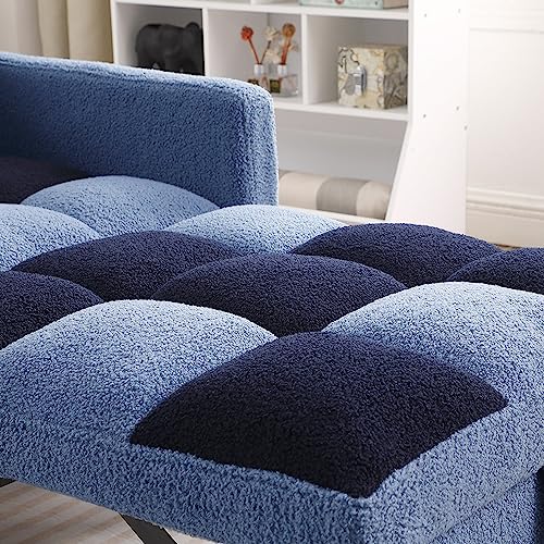 Sillón Convertible Plegable Azul miniatura 6