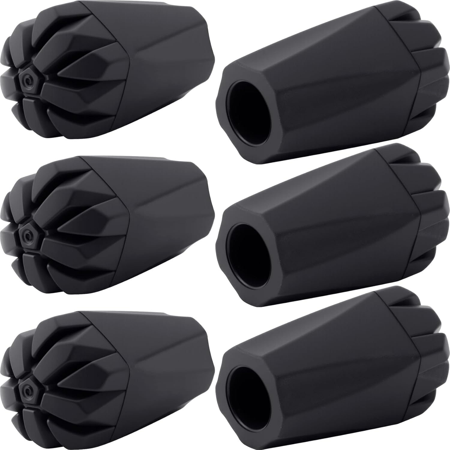 6-Pack Trekking Pole Tips – Shock-Absorbing, Anti-Slip for Hiking