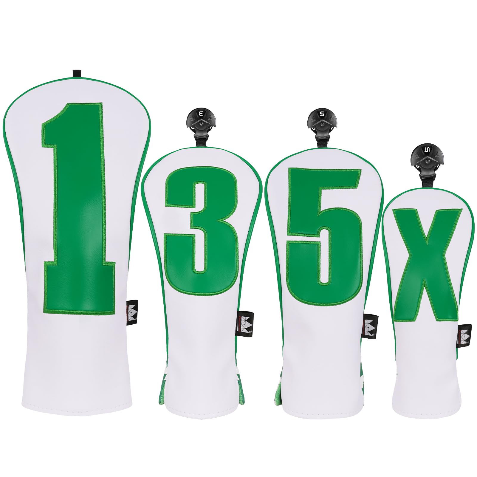 Craftsman Golf 1pc or 4pcs Clover Shamrock Golf Club Head Covers Headcovers for Woods and Driver Hybrids