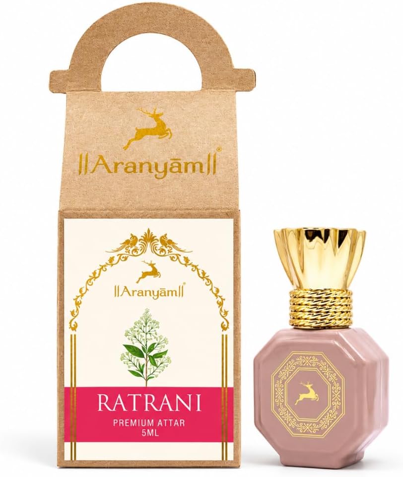 Ratrani Attar (White Lily) 5ml Natural Indian Night Queen (Raat Ki Rani) Fragrance Oil, Distilled Floral Attar Perfume (0% Alcohol) For Unisex