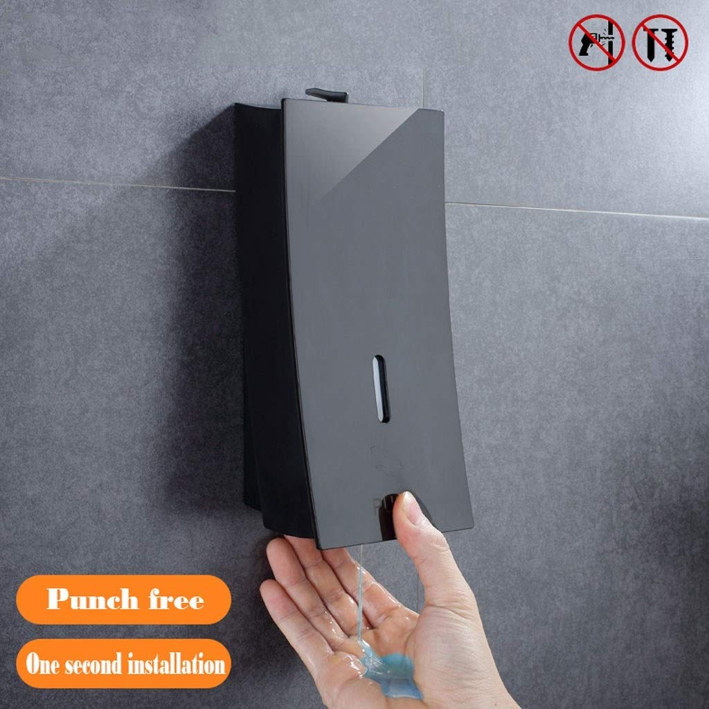 Distributore di sapone Dispenser di sapone multifunzione a parete Dispenser di sapone manuale Hotel Bagno Cucina Shampoo Doccia Gel Detersivo per il bucato Distributore di sapone ( Color : Silver )