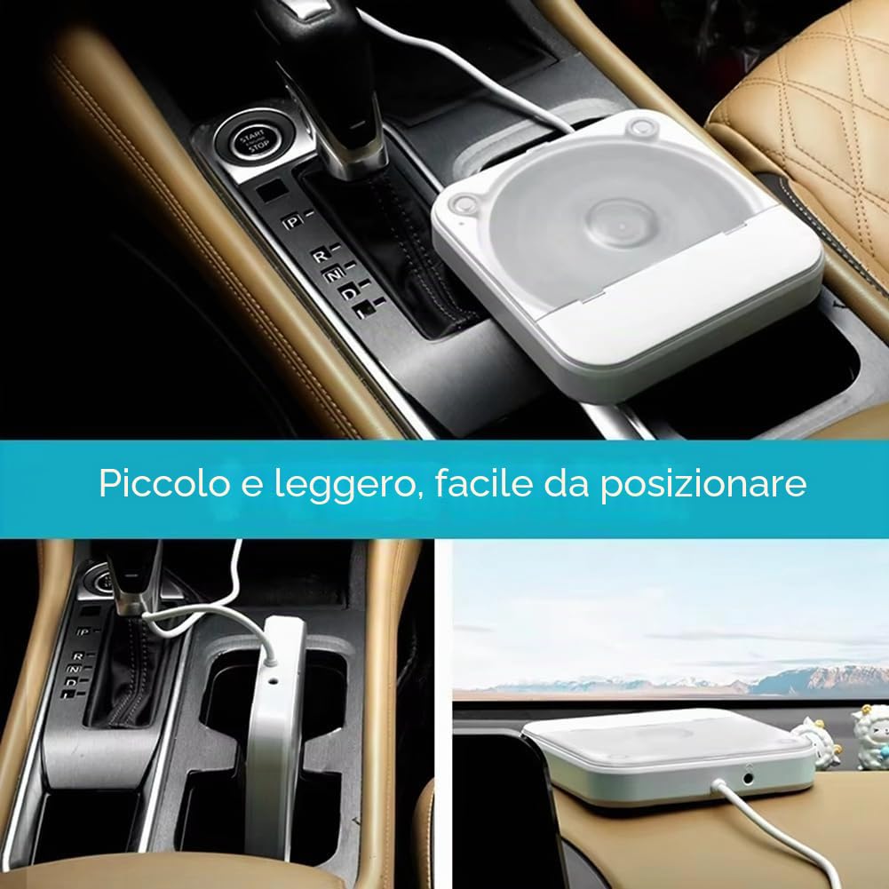 Lettore CD esterno universale per auto, lettore CD portatile con AUX, inserito nella porta USB 'auto, connessione perdita