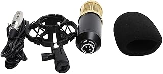 Condenser Microphone Kit, BM-800 USB Mic Set with Shock Mount, Plug and Play for Studio Recording & Brocasting, Live Broadcast (Black)