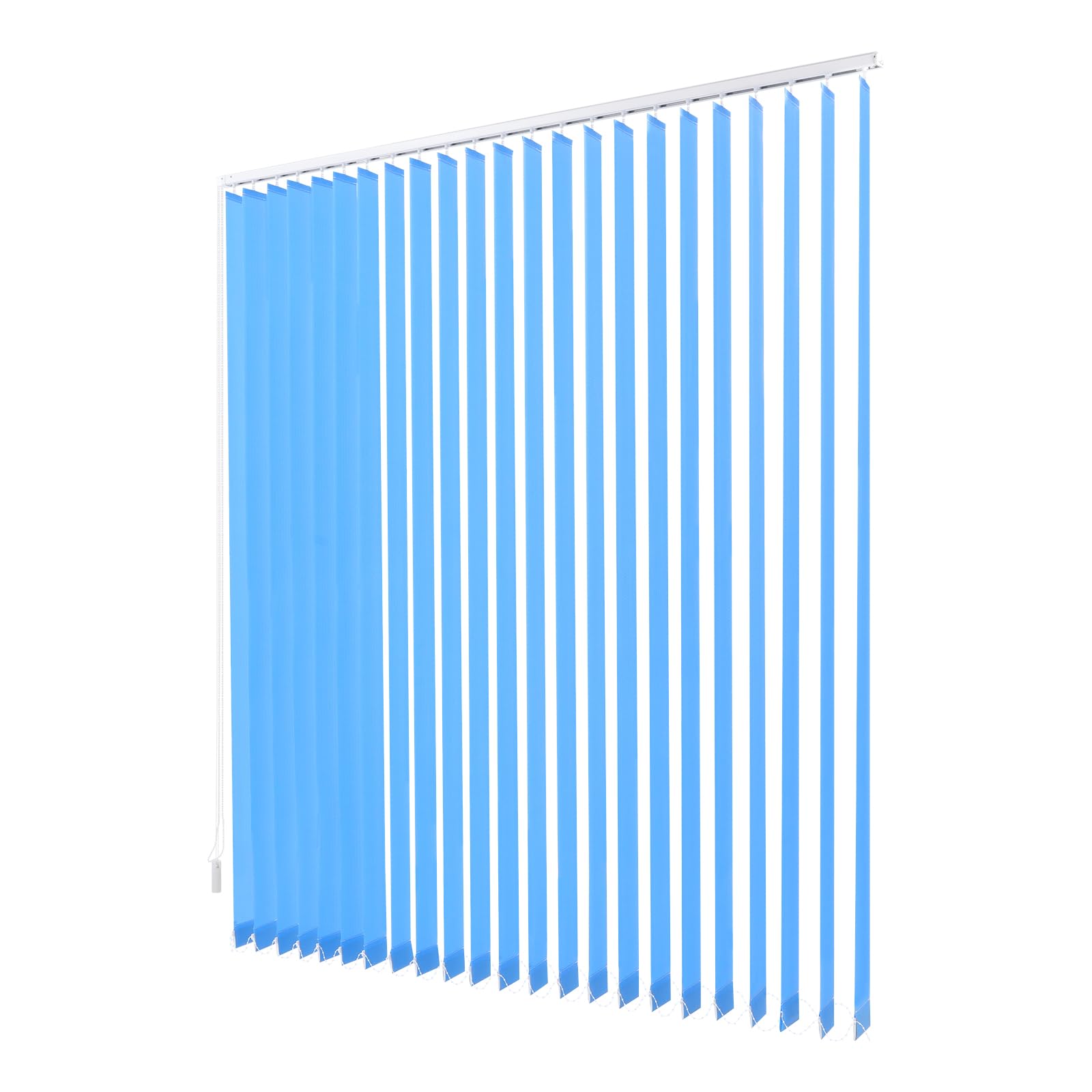 180x200cm Store à Lamelles pour Maison et Bureau, Fibre de Polyester et Alliage D'aluminium, Store Vertical Interieur, Matériel Montage Inclus, Protection de La Vie Privée (Bleu)