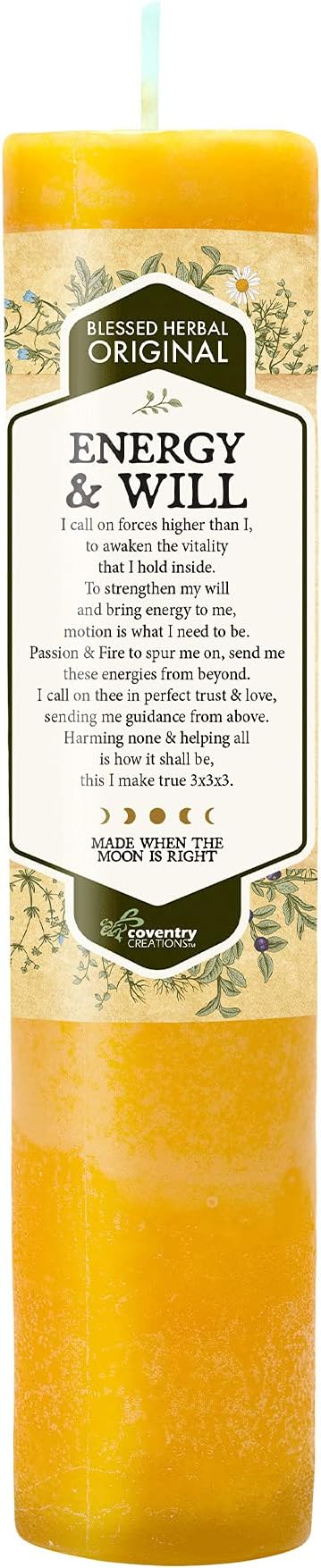 Blessed Herbal Candle Energy and Will