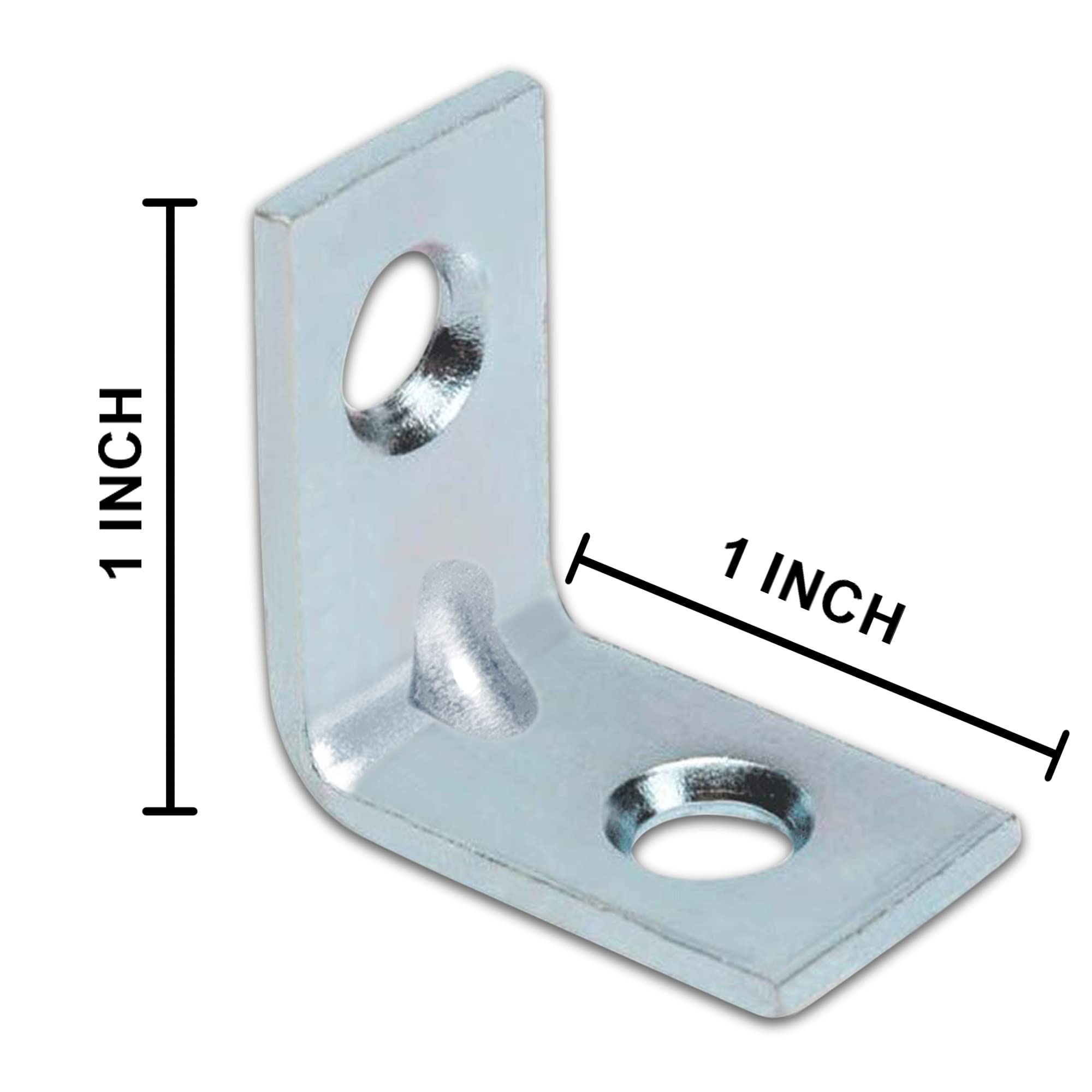 IMPEX Angle Bracket for Reinforcing Chairs and Tables | Pack of 24 |Shelf Bracket |Zinc Plated L Shape Bracket | Solid Shelf Support Joint Right Corner Brace (25 X 25 MM) — Amazon image 4