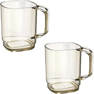 uxcell 2pcs Bathroom Tumbler 380ml (12.85 Oz) Toothbrush Cups Cup Champagne | with Storage Unbreakable Plastic Mouthwash Reusable Toothpaste Holder Home Daily Drinking Tooth Washing