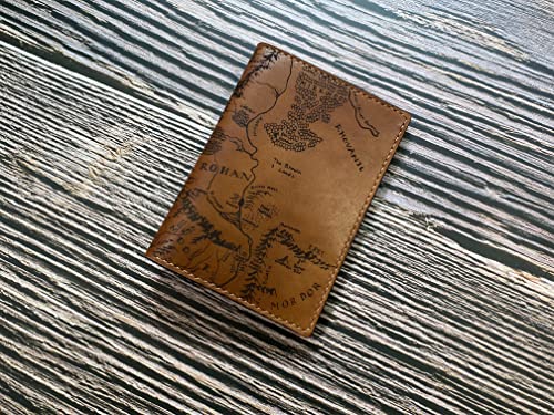 Mayan Corner - Vintage Middle Earth Map Passport Wallet, Travel Leather Case, Leather Bifold Passport And Card Holder #TOP5