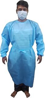 NORTH BLACK ONLY Safety Disposable Gown PACK OF 3 | Surgical Gown Front Wear 25 GSM Full Body | Comfortable Surface Barrier | Medical Clinic House Keeping Travel Salon Airport Use