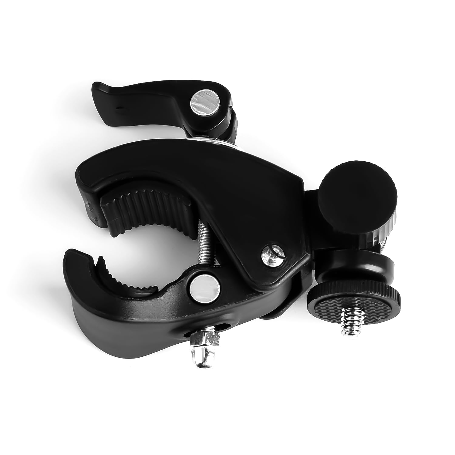 GroveEss Universal Quick Release Pipe Clamp Mounts,Super Clamp with Non-slip Threads,for Webcam Microphone Cameras Music Stands Motorcycles Bikes-image-2