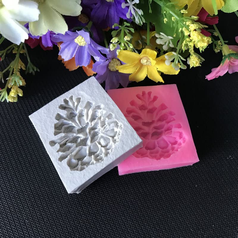 Cestony 2 stampi in silicone per echinacea di Natale per torte fai da te fondente biscotti biscotti sapone budino di zucchero cioccolato caramelle dure dessert candela decorazione