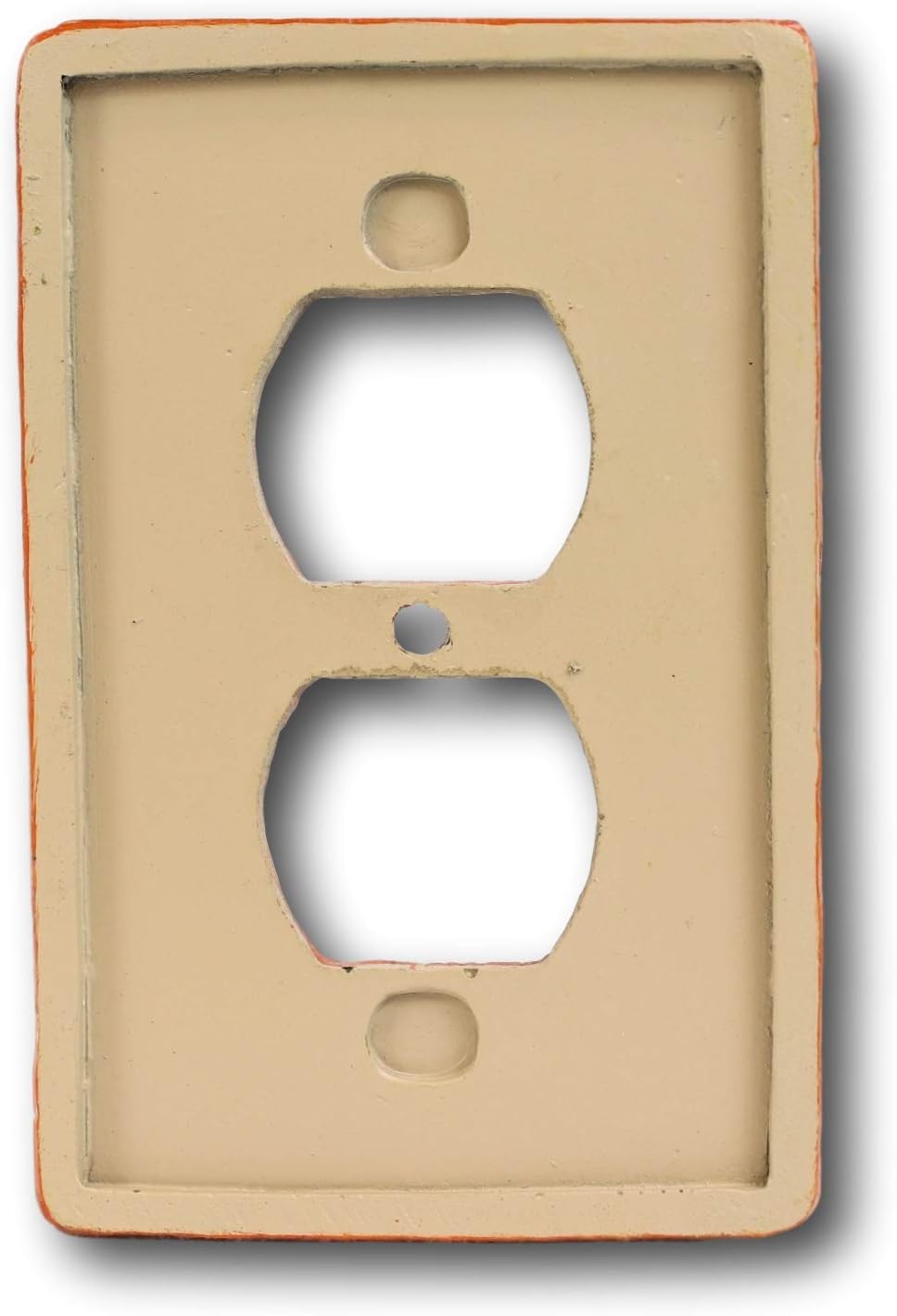 Ebros Set of 2 Novelty Rustic Country Western Stars And Lace Scroll In Faux Tooled Leather Finish Resin Wall Electrical Cover Plates (Double Receptacle Outlet)