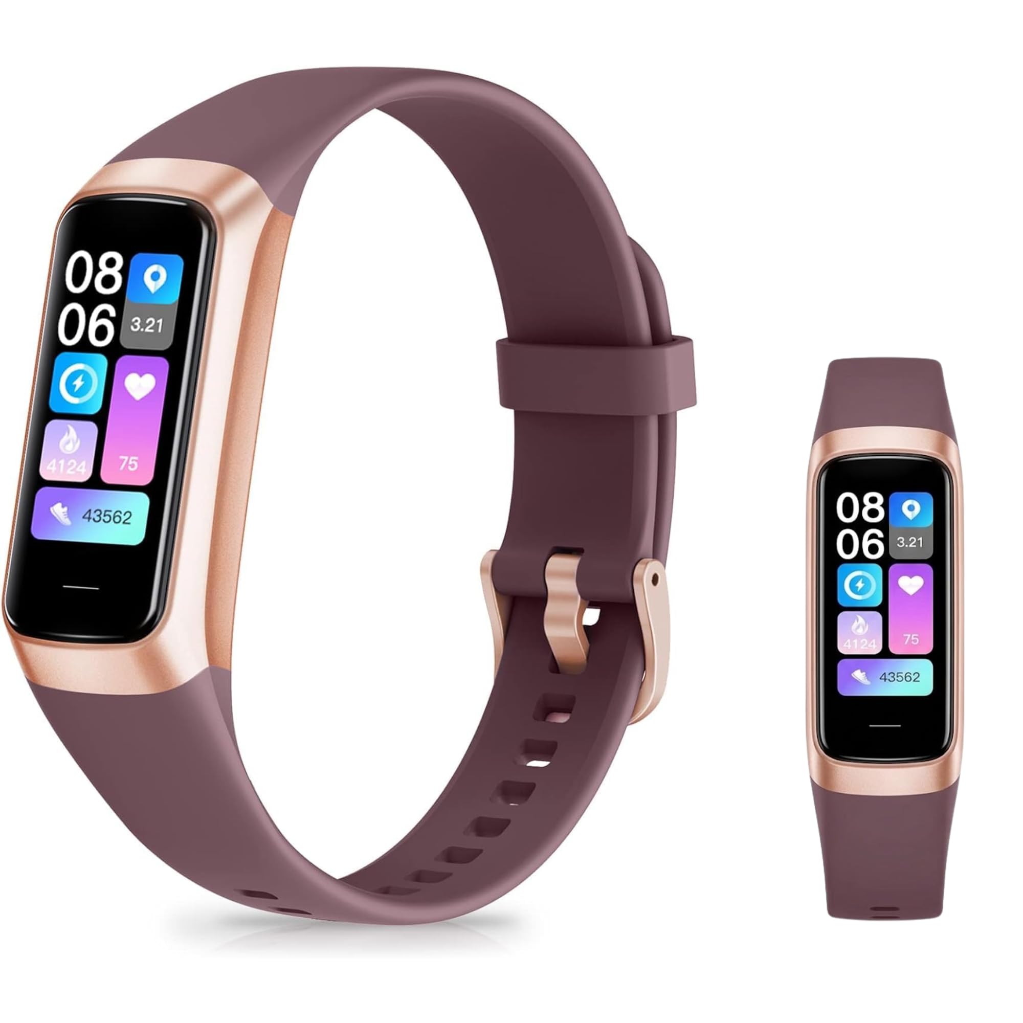 PURELIXIR Fitness Tracker Smartwatch 1.43" AMOLED Display, Blood Pressure & Body Temperature Monitor (Broadeux)