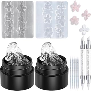 Clear Solid Builder Gel Kit with 2PCS 3D Silicone Molds