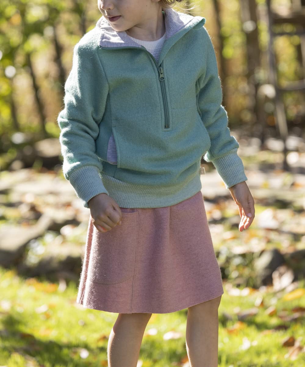 Disana Troyer, felpa leggera con chiusura lampo, 100% lana merino biologica GOTS, IVN Best | Unisex | Made in Germany