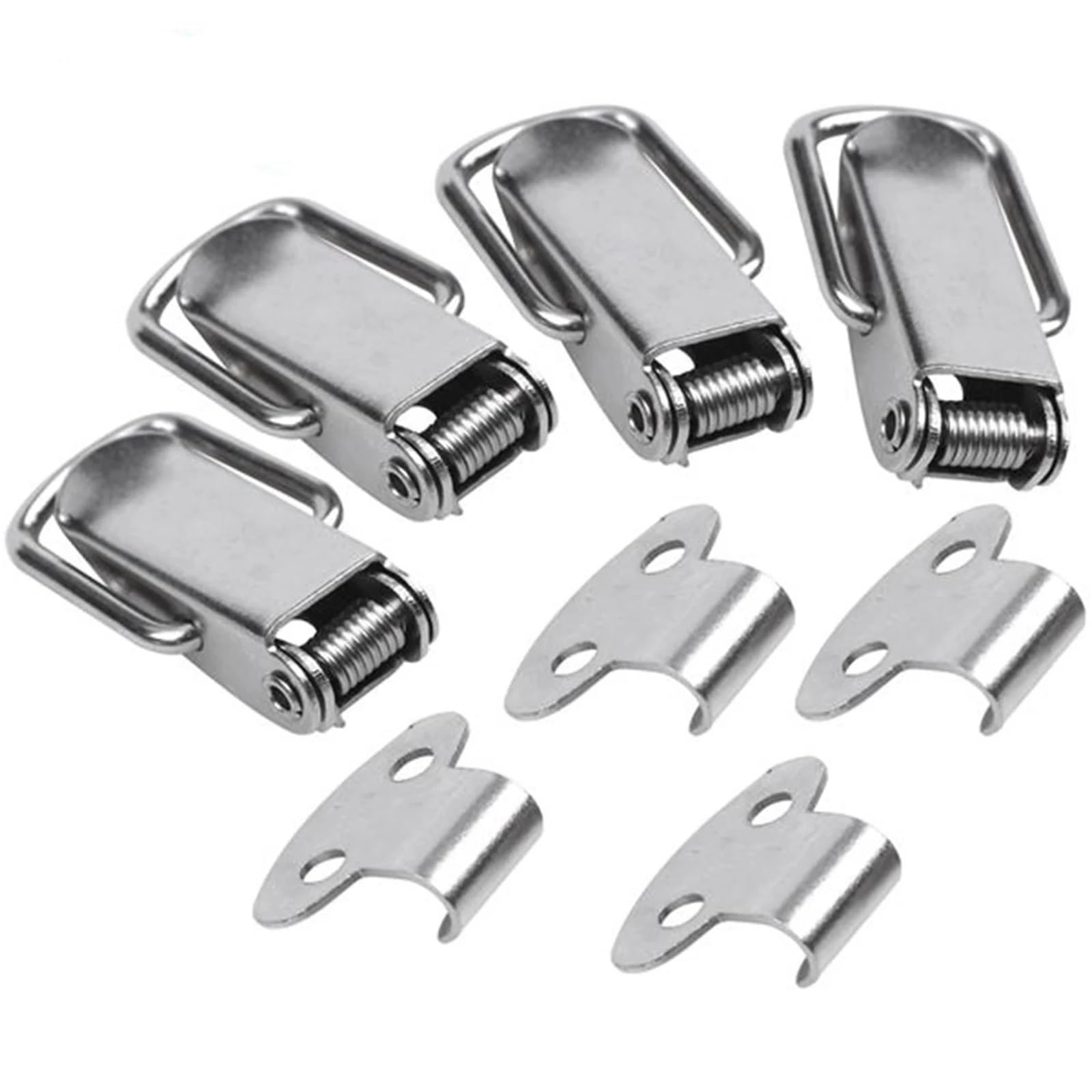 8 Stück Edelstahl-Entenmaulschnallen, Vintage-Mini-Schloss, for Truhen, Boxen, Geschenke, Koffer, Kofferschnallen, Knebelverschluss, Riegel, Klemme für Werkzeugkasten