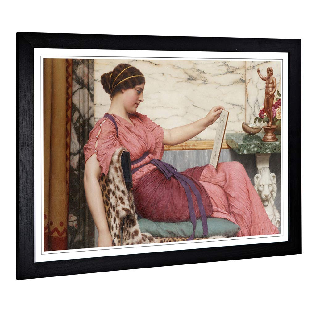 Big Box Art Framed Print of John William Godward an Amateur Design | Wall Art Picture | Home Decor for Kitchen, Living Room, Bedroom, Hallway, Black, A2 / 24.5x18 Inch / 62x45cm